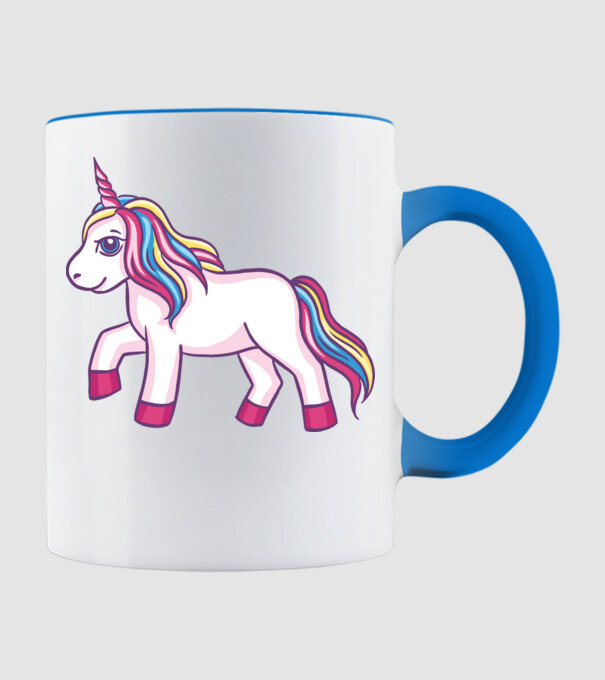 Unicorn drăguț model albastru deschis pe tricou