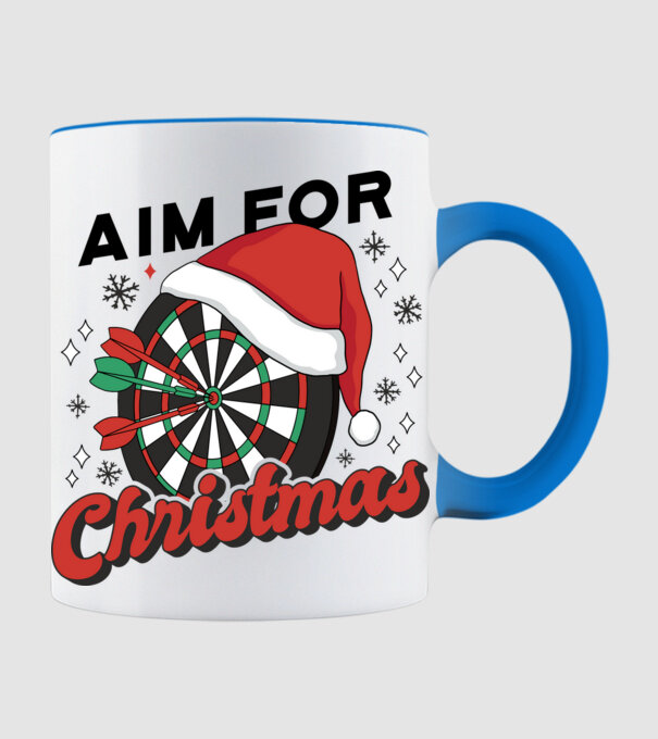 Darts Crăciun model albastru deschis pe tricou