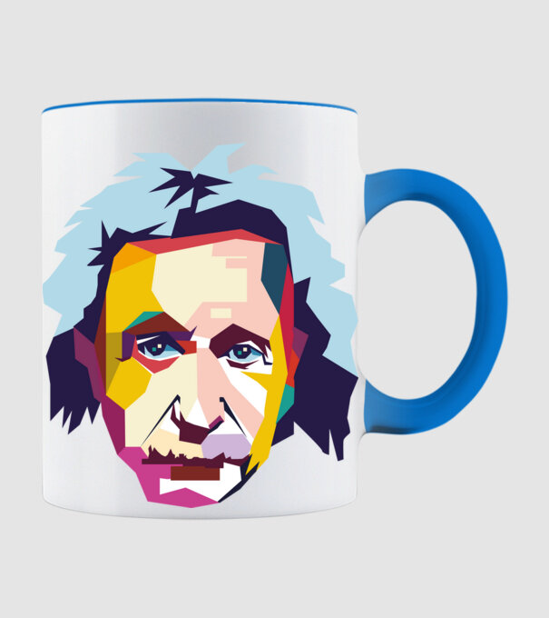 Einstein abstract model albastru deschis pe tricou