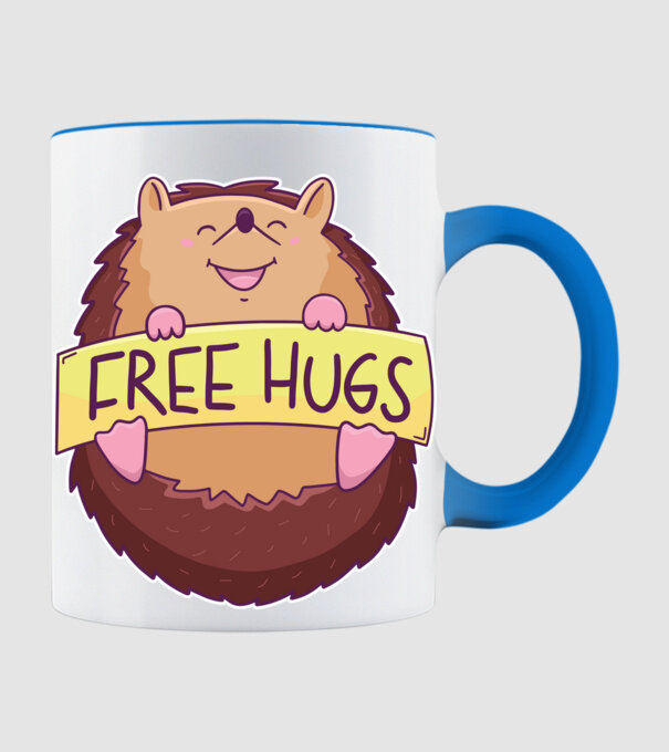 Free Hugs Arici model albastru deschis pe tricou