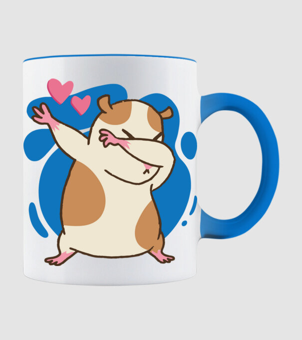 Hamster DAB model albastru deschis pe tricou