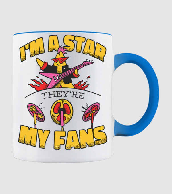 'I''m a Star, They''re my Fans' model albastru deschis pe tricou