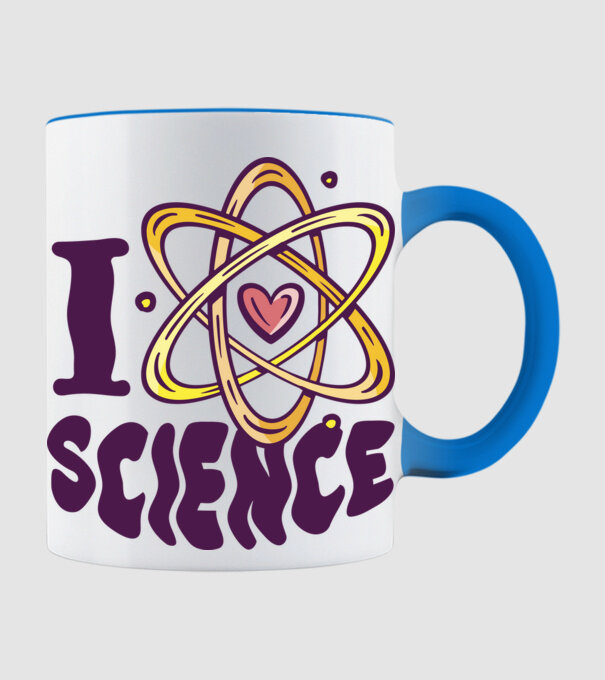 I Love Science știință model albastru deschis pe tricou