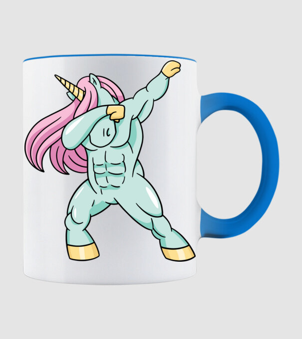 Unicorn Body Building DAB model albastru deschis pe tricou