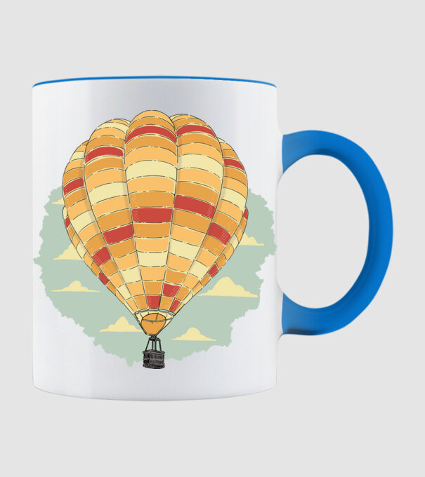 Aerostat model albastru deschis pe tricou