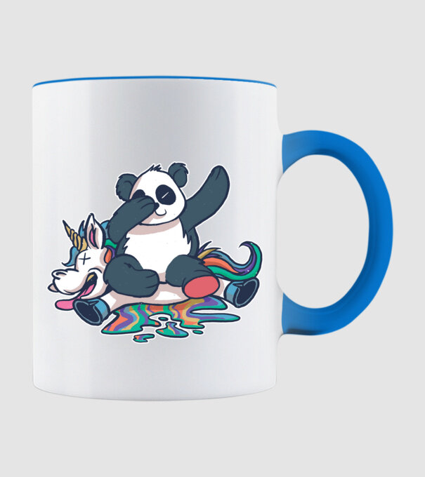 Panda DAB Unicorn model albastru deschis pe tricou