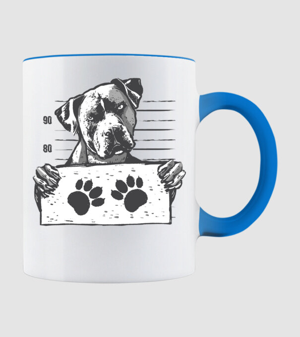 Staffordshire Terrier Închisoare model albastru deschis pe tricou