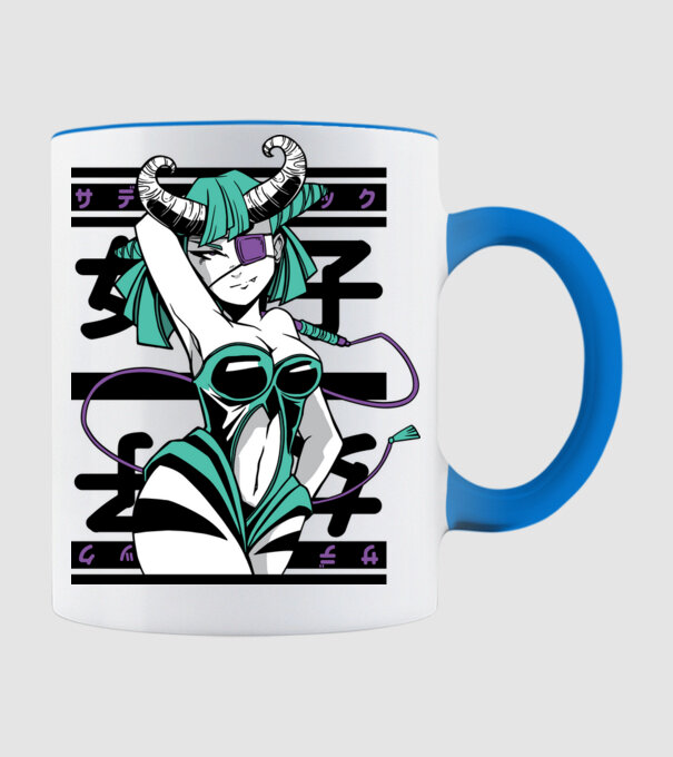 Fată sexy Anime model albastru deschis pe tricou