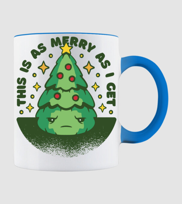 This is as merry as i get tricou Crăciun model albastru deschis pe tricou