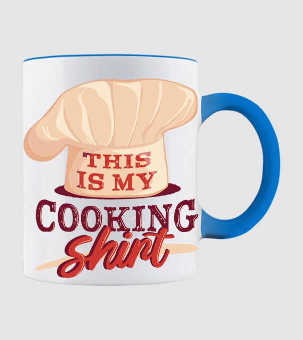This is my Cooking Shirt model albastru deschis pe tricou