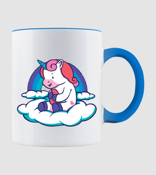Unicorn Baby model albastru deschis pe tricou