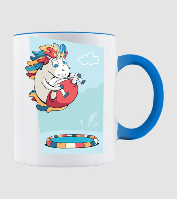 Bombă Unicorn model albastru deschis pe tricou