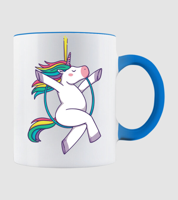 Unicorn pe cerc model albastru deschis pe tricou