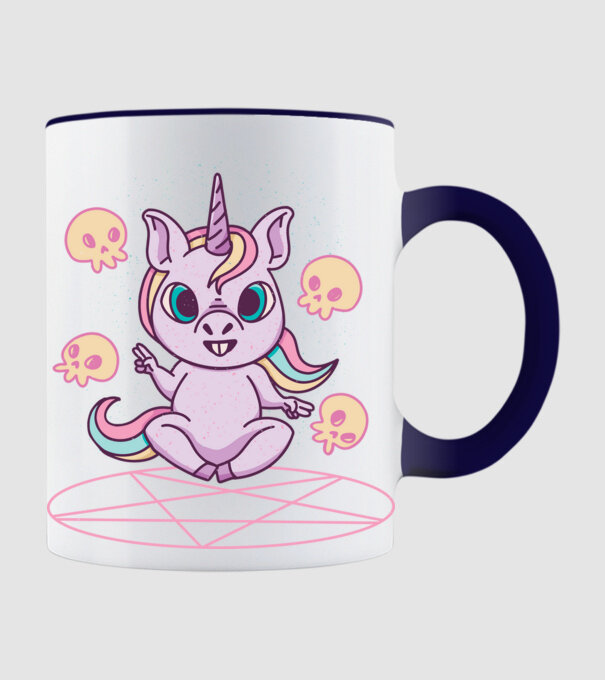 Unicorn invocare model albastru închis pe tricou