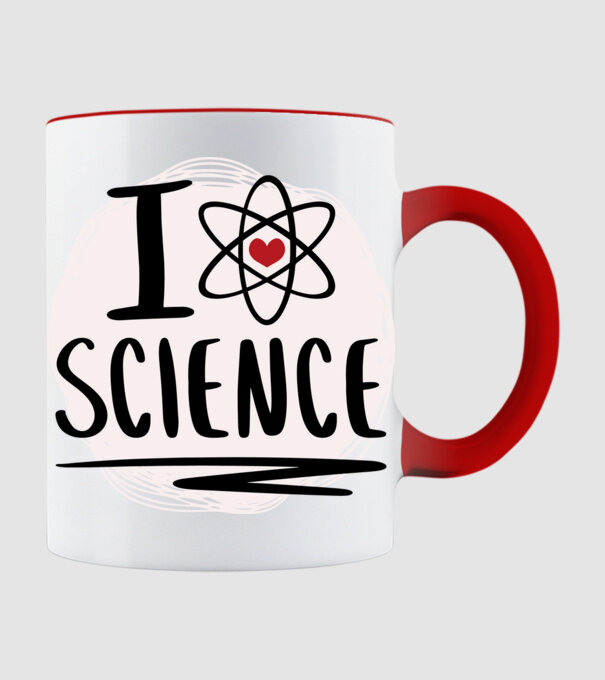 I Love Science știință model roșu pe tricou