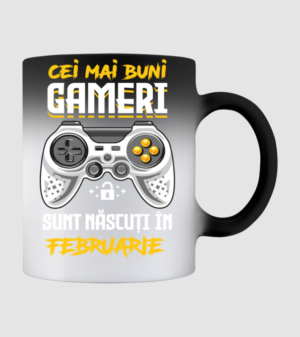 cei mai buni gameri sunt născuți în februarie model negru pe tricou