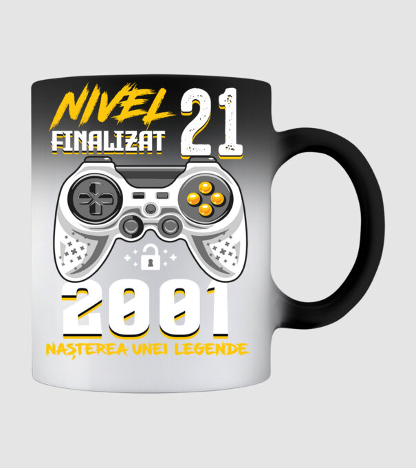 Nivel 21 finalizat. 2001 nașterea unei legende model negru pe tricou