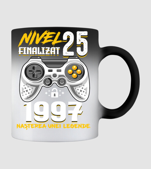Nivel 25 finalizat. 1997 nașterea unei legende model negru pe tricou