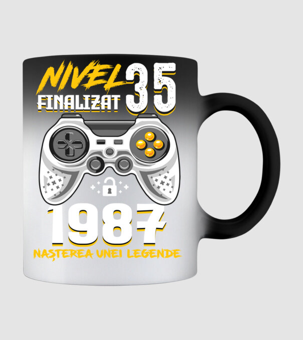 Nivel 35 finalizat. 1987 nașterea unei legende model negru pe tricou