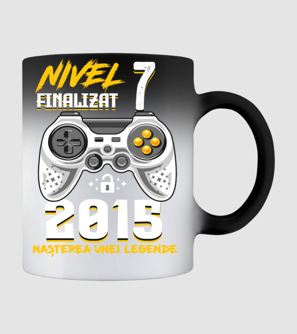 Nivel 7 finalizat. 2015 nașterea unei legende model negru pe tricou