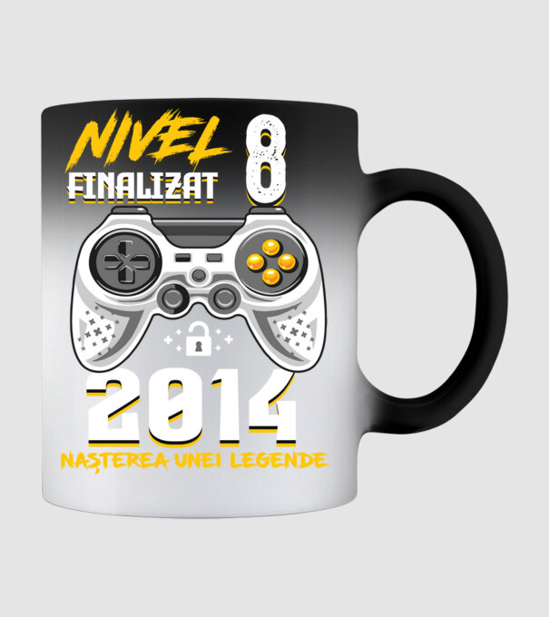Nivel 8 finalizat. 2014 nașterea unei legende model negru pe tricou