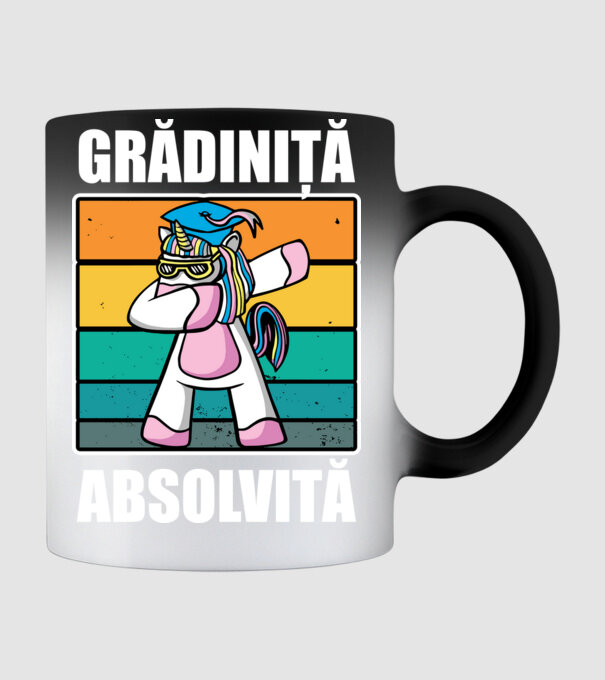 Absolvită grădiniță model negru pe tricou