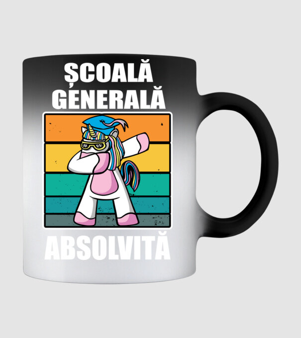Absolvită școală generală model negru pe tricou