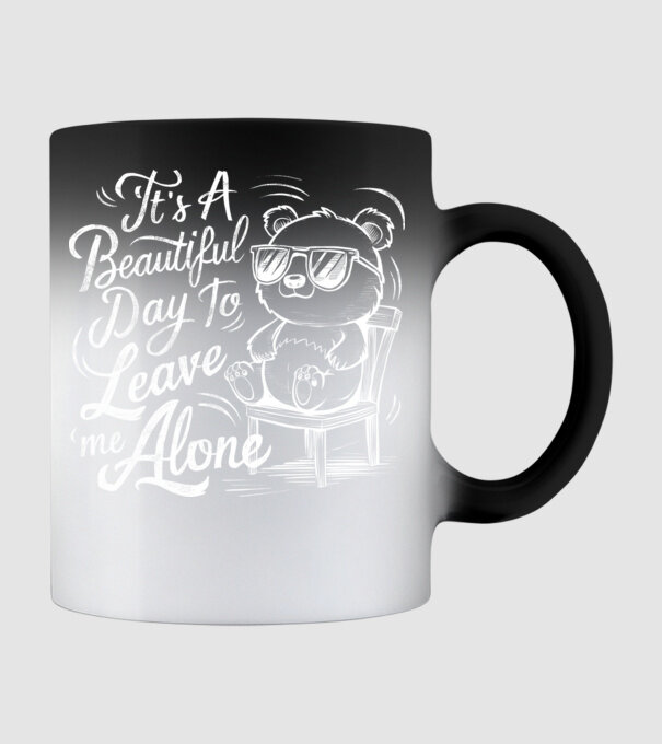 Beautiful day to leave me alone Negru model negru pe tricou