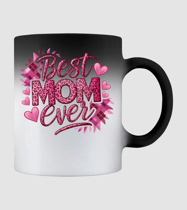 Best Mom Ever model negru pe tricou