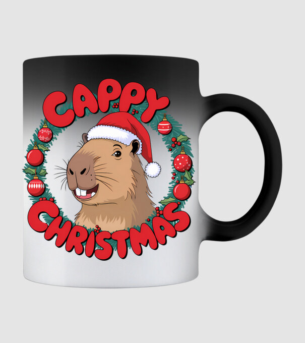 Cappy Christmas 1 model negru pe tricou