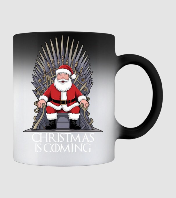 Christmas is Coming Negru model negru pe tricou
