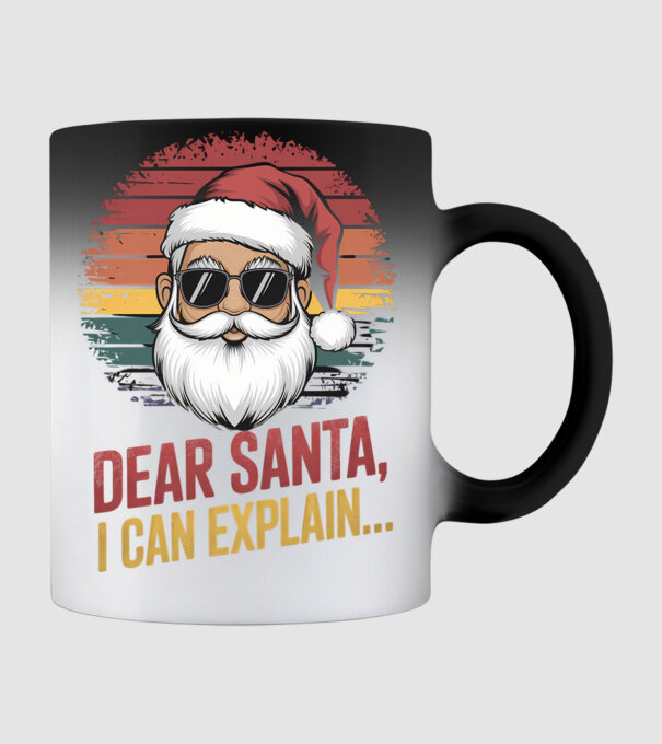Dear Santa, I can explain... model negru pe tricou