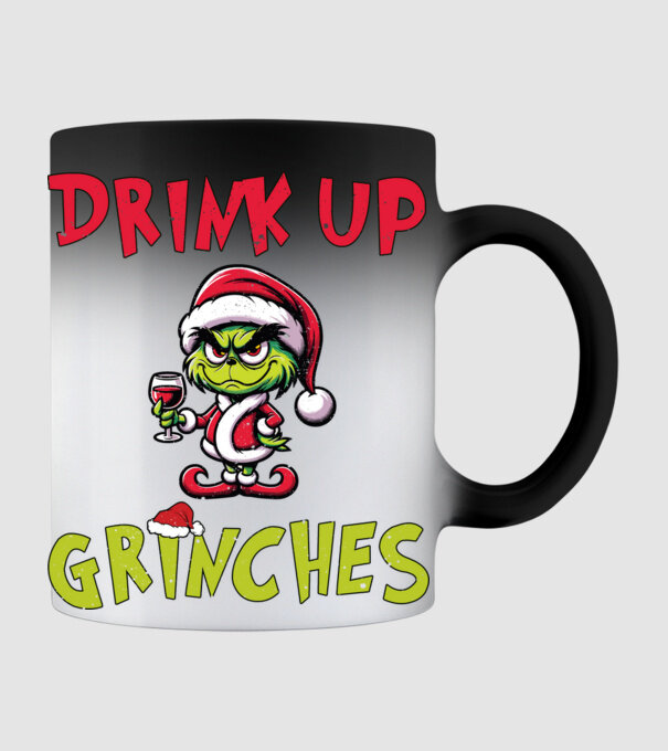 Drink up Grinches model negru pe tricou