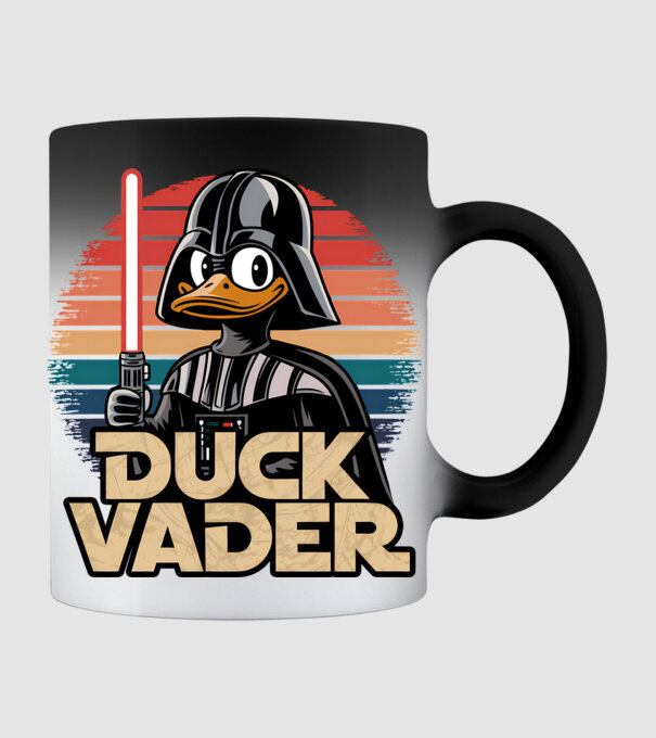Duck Vader model negru pe tricou