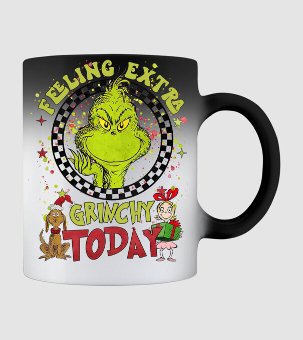 Feeling extra Grinchy today - Grinch model negru pe tricou