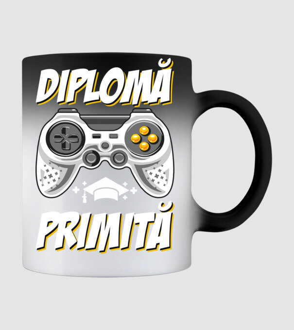 Gameri şcoală Diplomă model negru pe tricou
