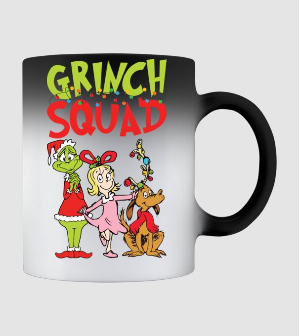 Grinch Squad model negru pe tricou