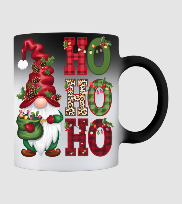 HOHOHO Gnome model negru pe tricou