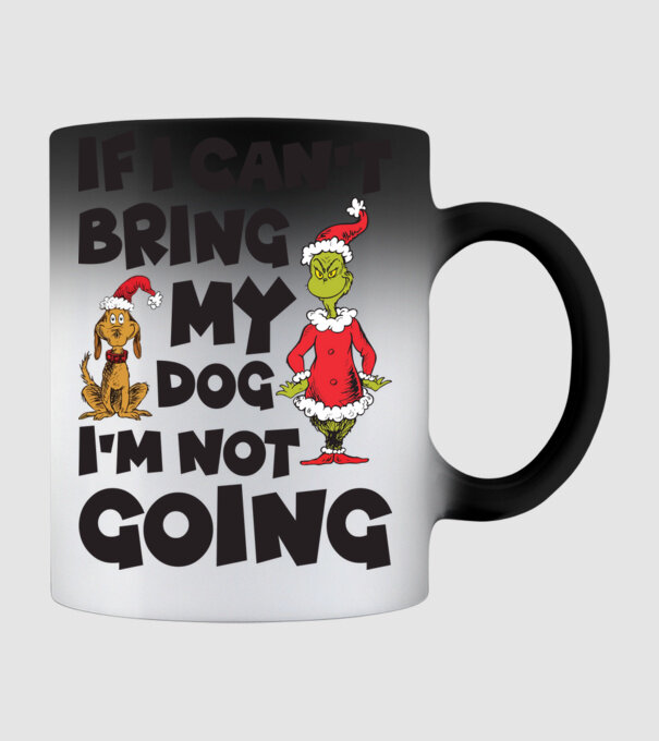 If i can't bring my dog I'm not going model negru pe tricou
