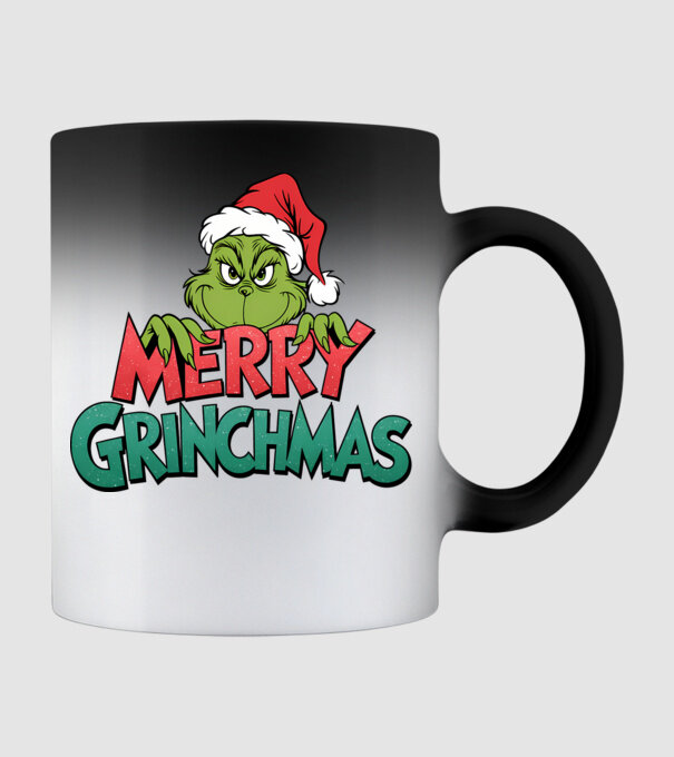 Merry Grinchmas model negru pe tricou