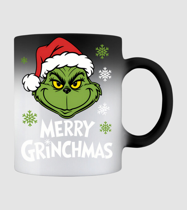Merry Grinchmas Negru model negru pe tricou