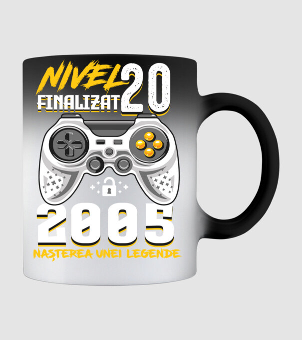 Nivel Finalizat 20 2005 model negru pe tricou
