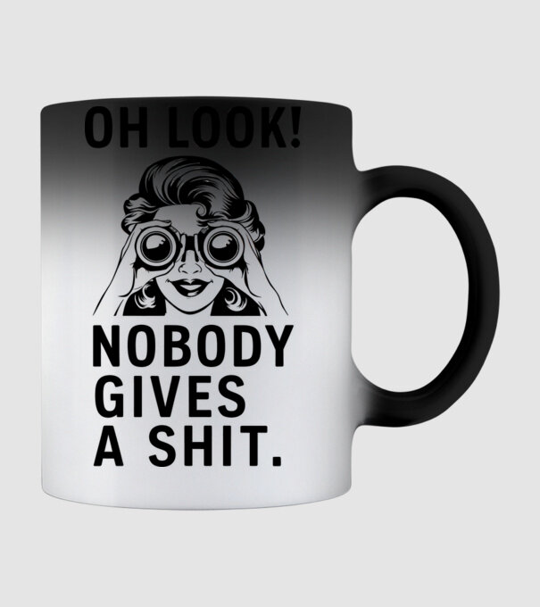 Nobody Gives a shit model negru pe tricou