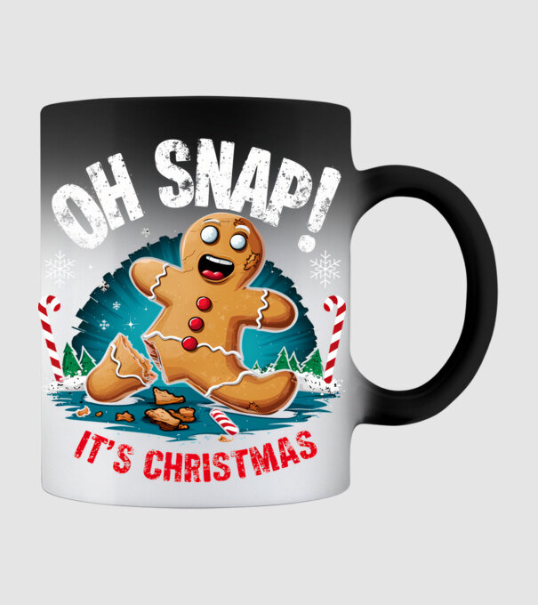 Oh snap! It's christmas Negru model negru pe tricou