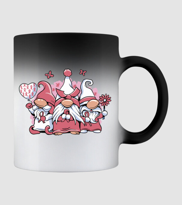 Pink christmas Gnomes model negru pe tricou