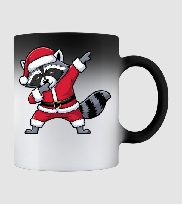 Raton Dab Xmas model negru pe tricou