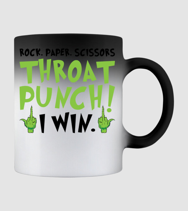 Rock paper scissors - Grinch model negru pe tricou