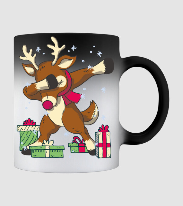 Rudolph DAB model negru pe tricou