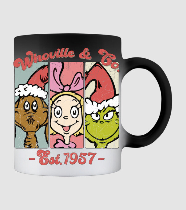 Whoville & Co. - Grinch model negru pe tricou