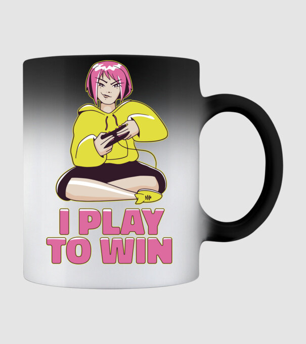 Anime fată Gamer model negru pe tricou